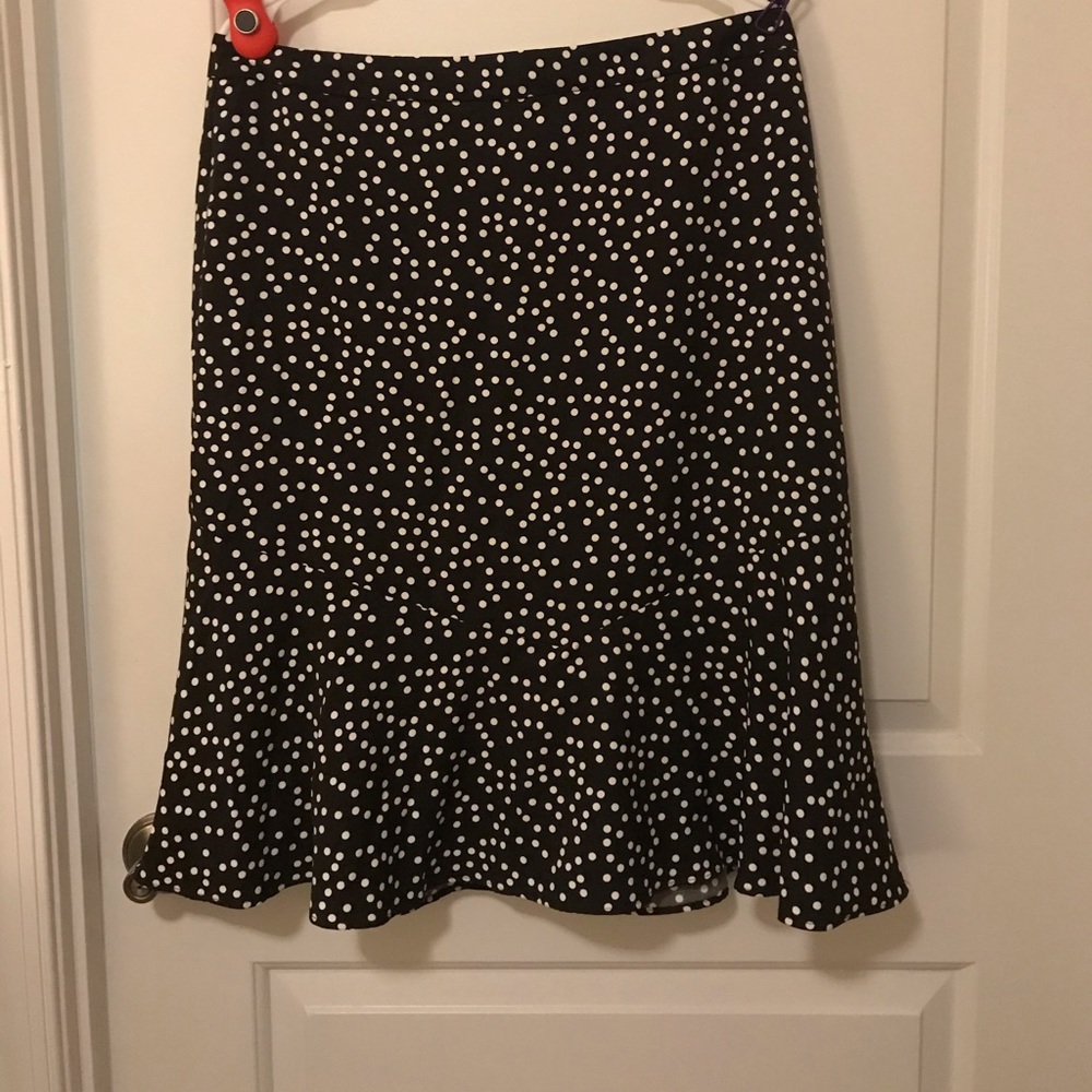 Brown polka dot skirt